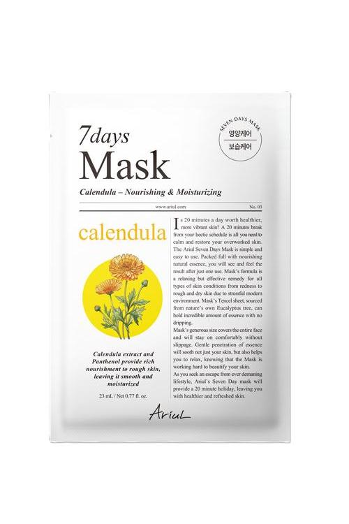 Маска для лица тканевая для обезвоженной кожи Ariul 7days Mask Calendula P, 23 мл