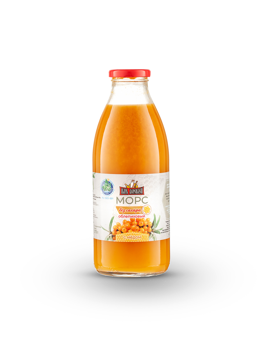 Морс БИО "Царь Берендей" Облепиховый с мёдом, 0,75 л.