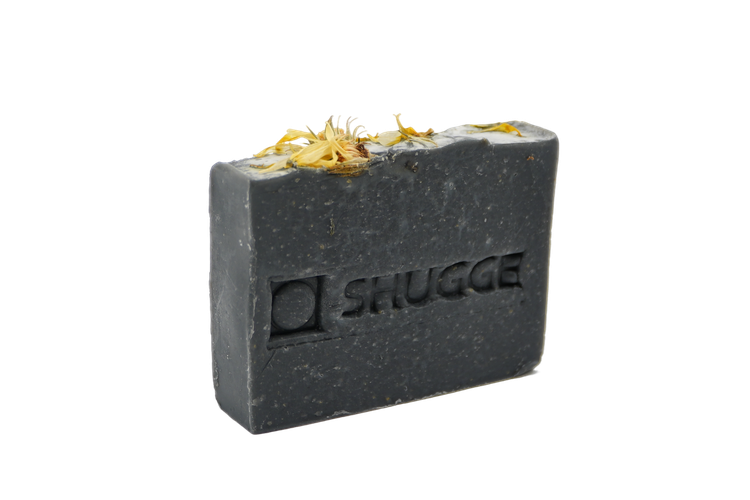 Шунгитовое твердое мыло лечебное, ручная работа SHUGGE, 50гр.