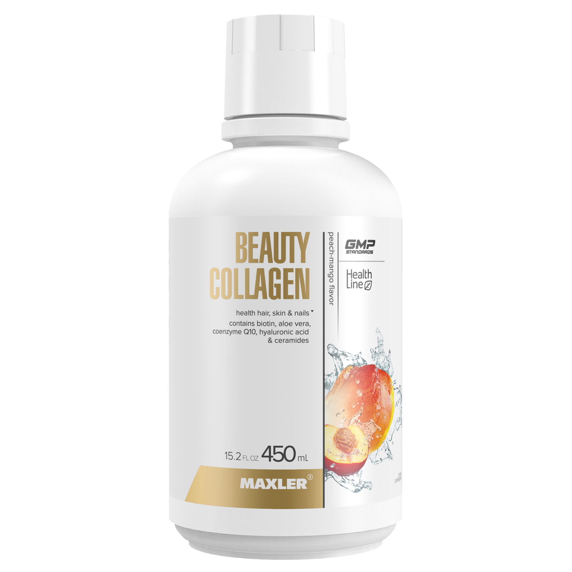 Гидролизованный коллаген говяжий Maxler Beauty Collagen 450 мл - Персик-манго