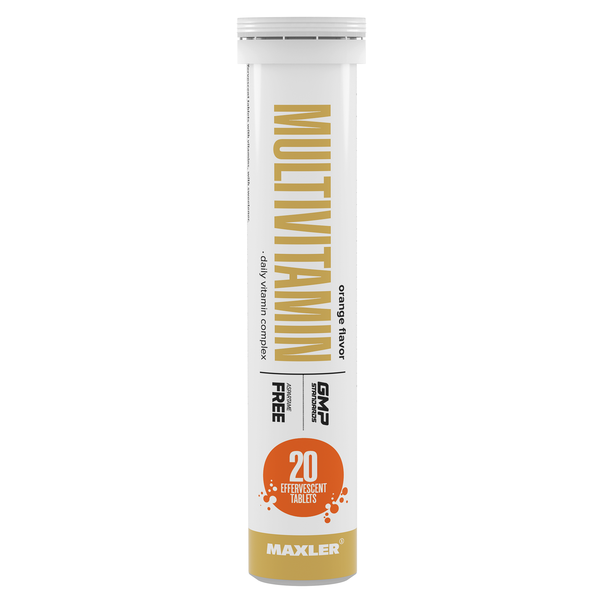 Мультивитамины Maxler Multivitamin комплекс витаминов, 20 шипучих таблеток Апельсин