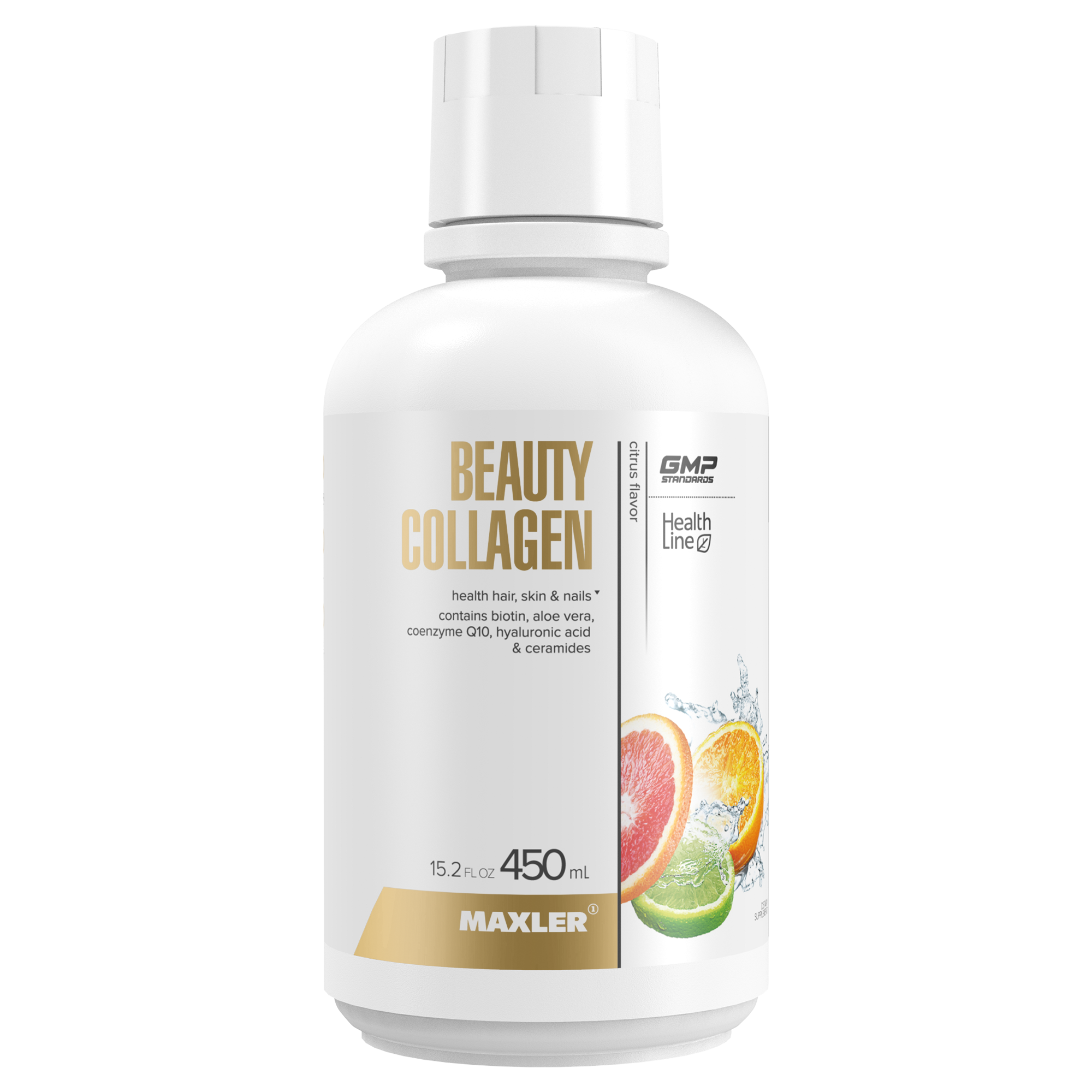 Гидролизованный коллаген говяжий Maxler Beauty Collagen 450 мл - Цитрус