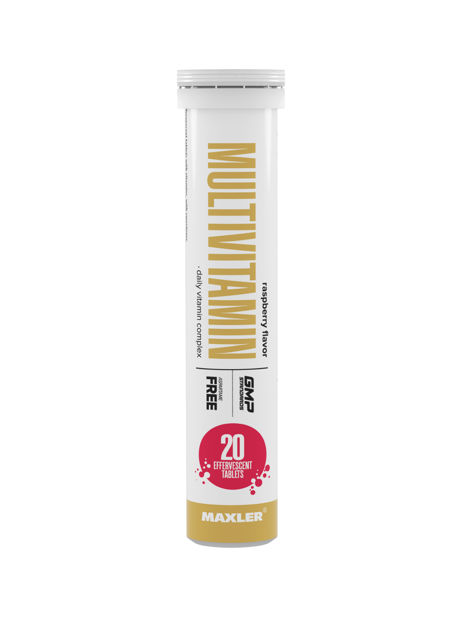 Мультивитамины Maxler Multivitamin комплекс витаминов, 20 шипучих таблеток - Малина