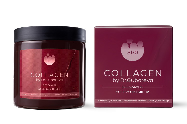 360 Сollagen by dr.Gubareva со вкусом вишни 500гр, желе