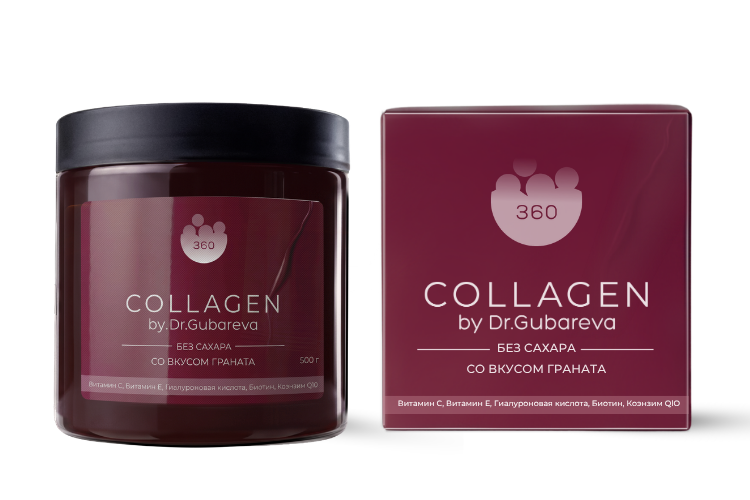 360 Сollagen by dr.Gubareva со вкусом граната 500 гр, желе