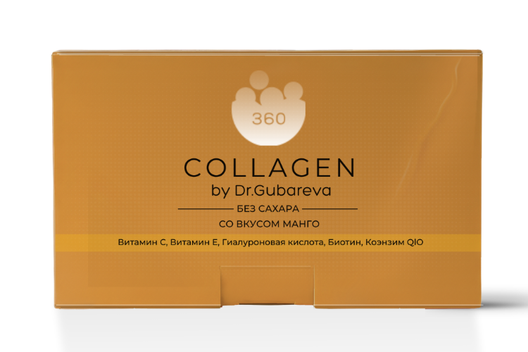 Сollagen 360 by dr.Gubareva со вкусом манго 21 стик по 20 гр, желе