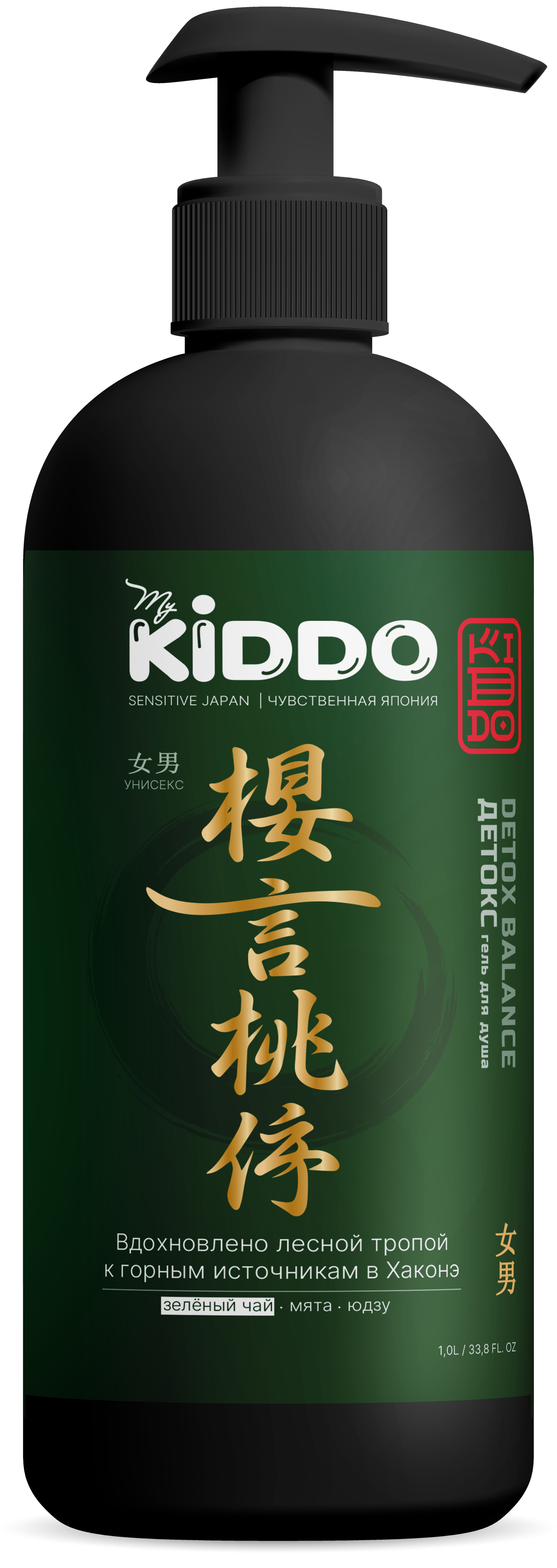 Гель-уход для душа KIDDO, DETOX BALANCE, 1л
