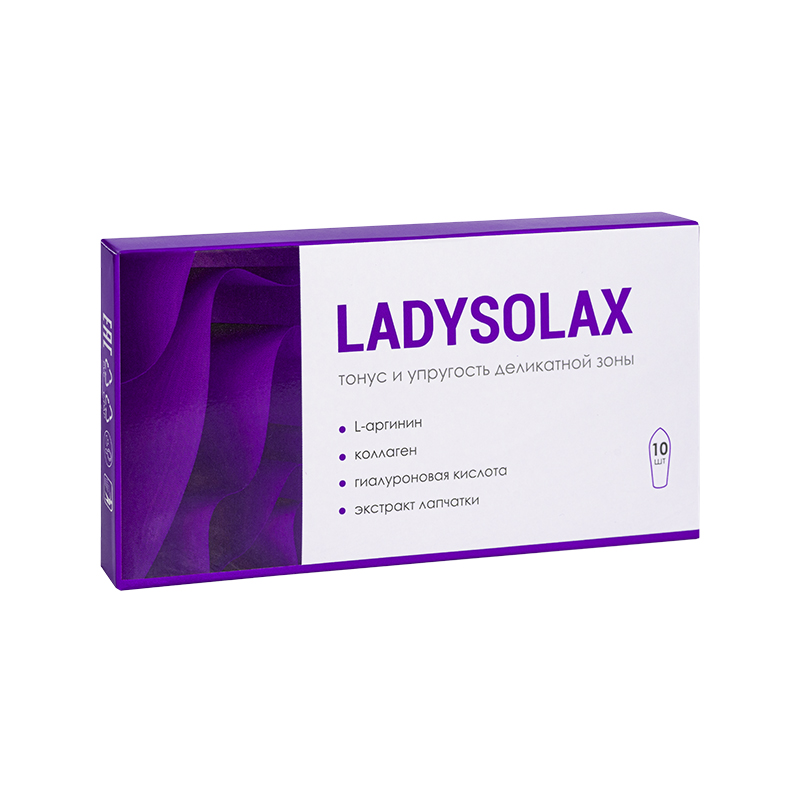 Крем твердый «LADYSOLAX» для сужения влагалища, 10 шт