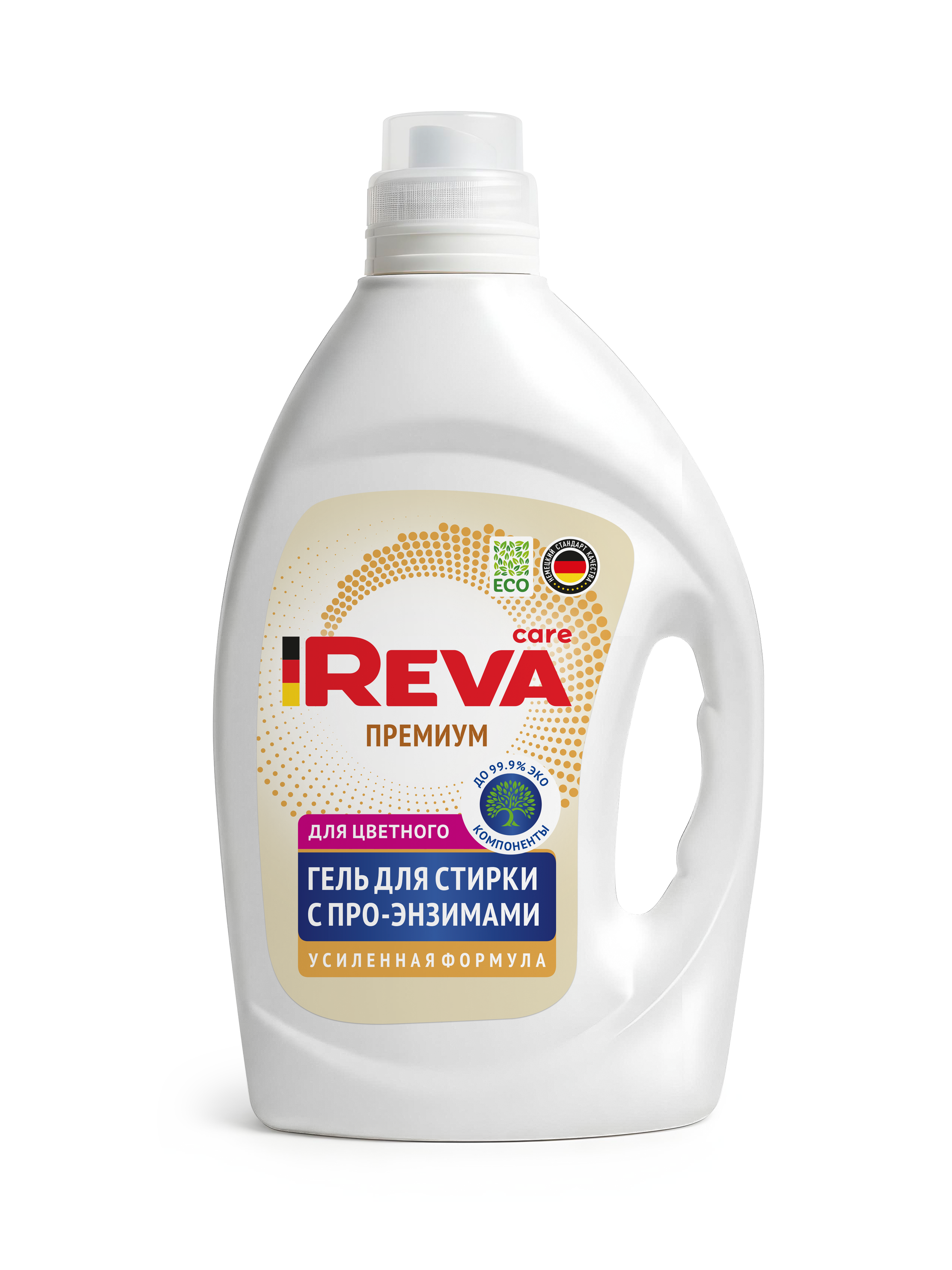Гель для стирки цветного белья Reva Care с энзимами, 2 л