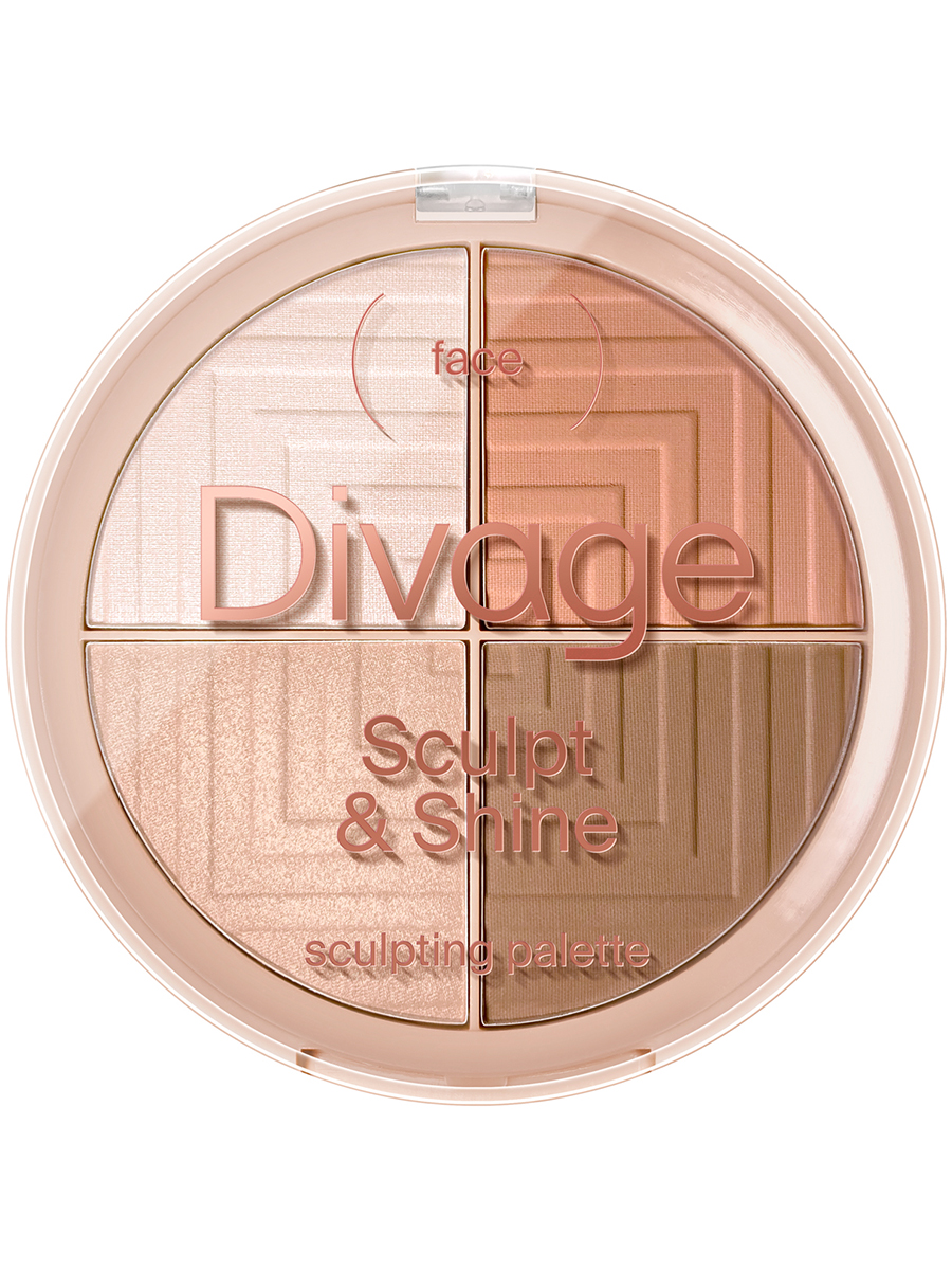 Divage Палетка Для Лица Скульптурирующая Palette Sculpt & Shine