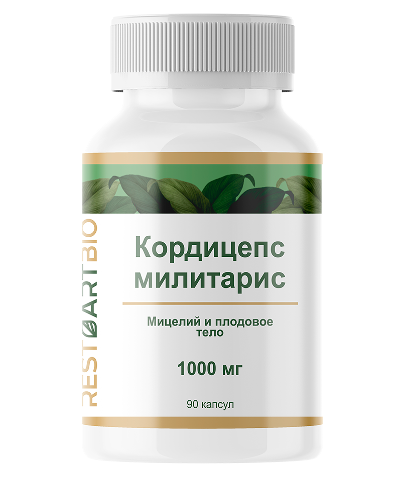 Кордицепс милитарис 1000 мг RESTARTBIO 90 капсул