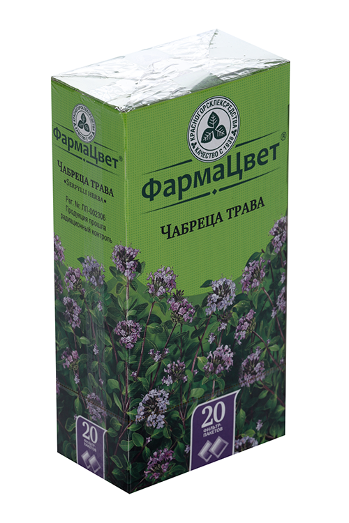 Чабреца трава, 1,5 г, 20 шт, трава резано-прессованная Красногорск