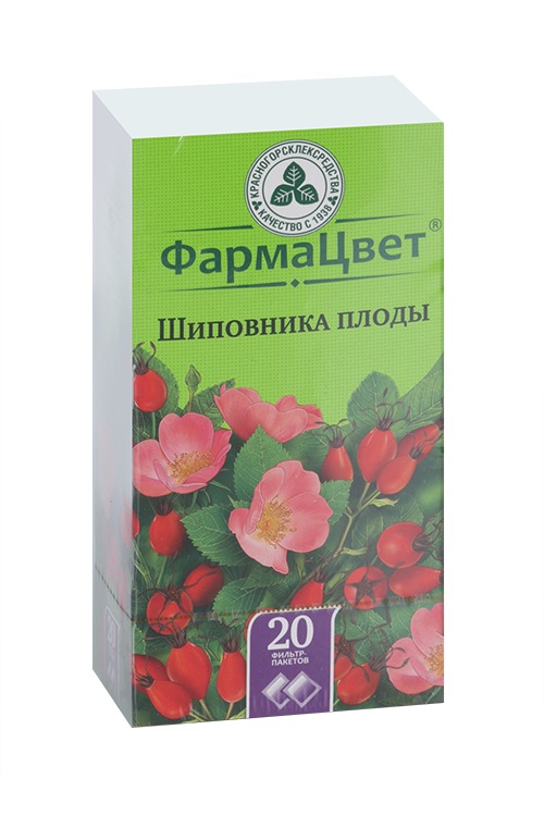 Шиповника плод ФармаЦвет 2 г, 20 шт, сырье растительное-порошок
