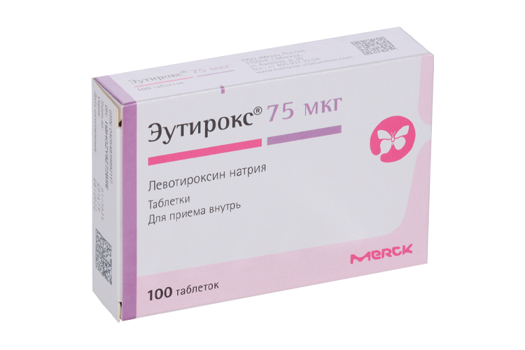Эутирокс 75 мкг, 100 шт, таблетки – купить по цене 154 руб. в интернет ...