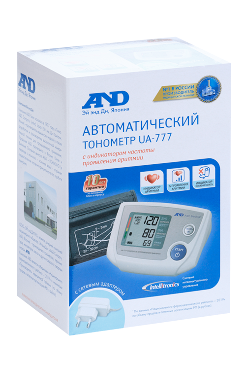 Тонометр автомат Эй Энд Ди UA-777 адапт – купить по цене 3398 руб. в ...