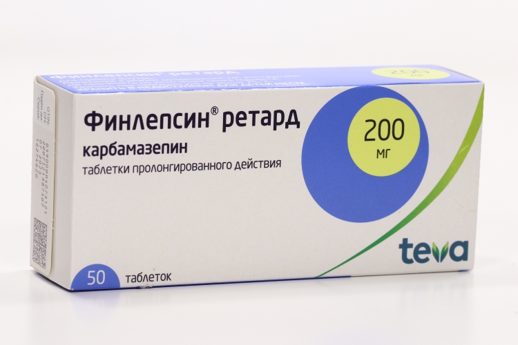Финлепсин ретард 200 мг, 50 шт, таблетки пролонгированного действия ...