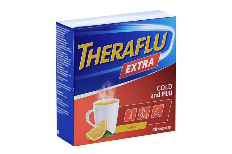 ТераФлю от гриппа и простуды Экстра, 10 шт, порошок для приготовления .