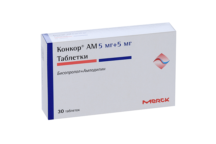 Конкор АМ 5 мг+5 мг, 30 шт, таблетки – купить по цене 554 руб. в ...