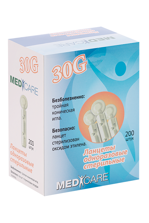 Ланцет Медикеа 30G, 200 шт