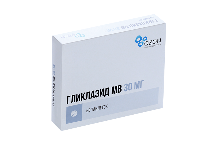 Гликлазид МВ 30 мг, 60 шт, таблетки с модифицированным высвобождением ...