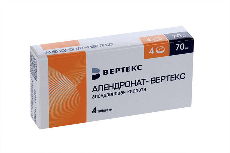 Алендронат-Вертекс 70 мг, 4 шт, таблетки –  по цене 444 руб. в .