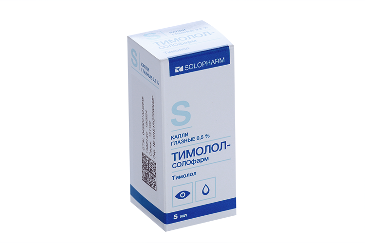 Тимолол-Солофарм 0.5%, 5 мл, капли глазные –  по цене 46 руб. в .