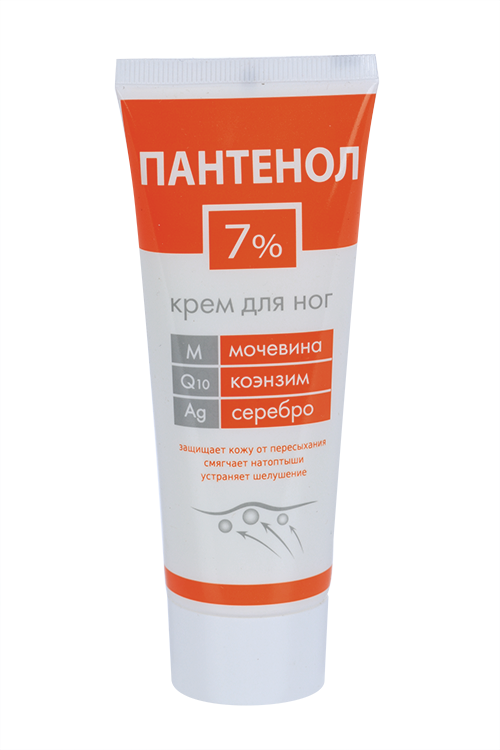 Пантенол 7% крем д/ног мочевина/коэнзим/серебро, 75 мл – купить по цене ...