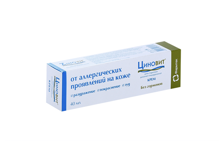 Крем Циновит от аллергии и раздражения туба, 40 мл – купить по цене 435 ...