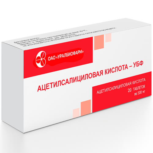 Ацетилсалициловая кислота 500 мг таблетки №10