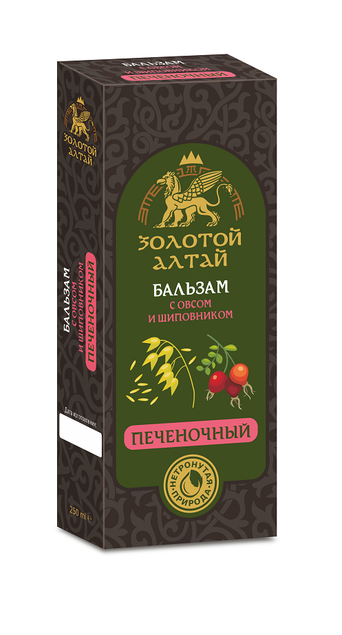 Бальзам Золотой Алтай б/алког Печеночный овес/шиповник, 250 мл