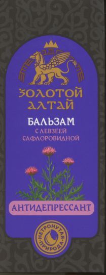 Бальзам Золотой Алтай б/алког Антидепрессант с элеутерококком, 250 мл