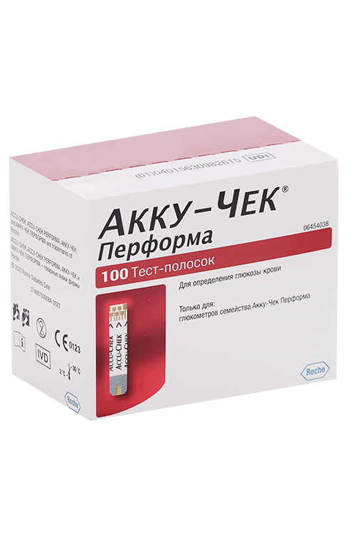Тест-полоски Акку-Чек Перформа д/глюкометра, 100 шт – купить по цене ...