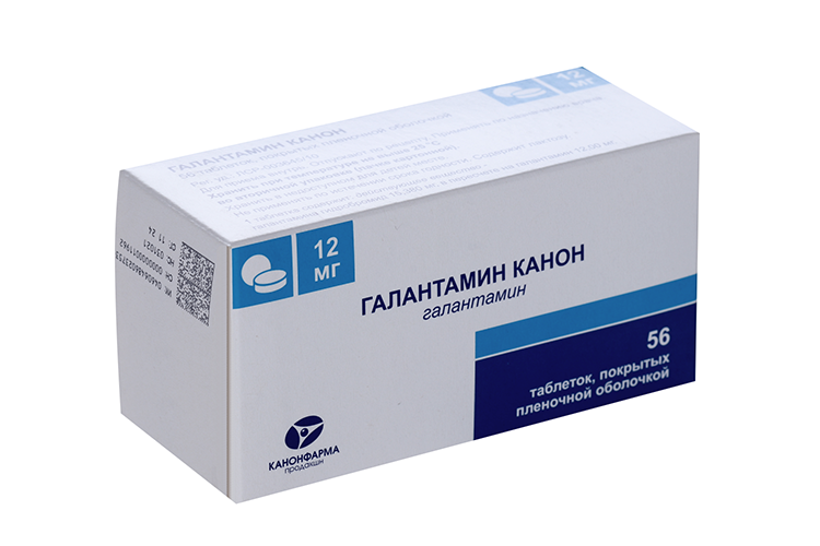 Галантамин Канон 12 мг, 56 шт, таблетки покрытые пленочной оболочкой .