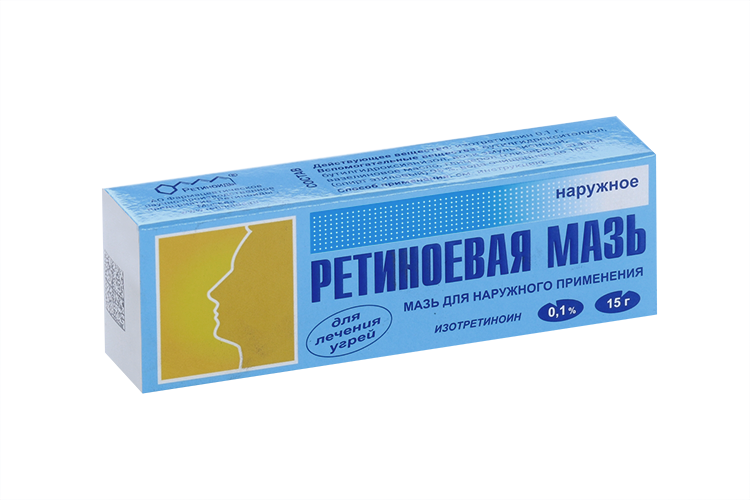 Ретиноевая мазь 0.1%, 15 г, мазь для наружного применения – купить по ...