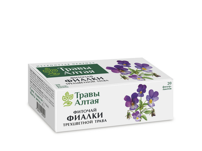 Фиалка трава серии Алтай, 1,5 г, 20 шт