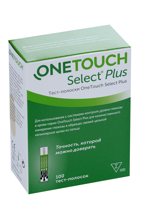 Тест-полоски Уан Тач Селект Плюс д/глюкометра, 100 шт – купить по цене ...