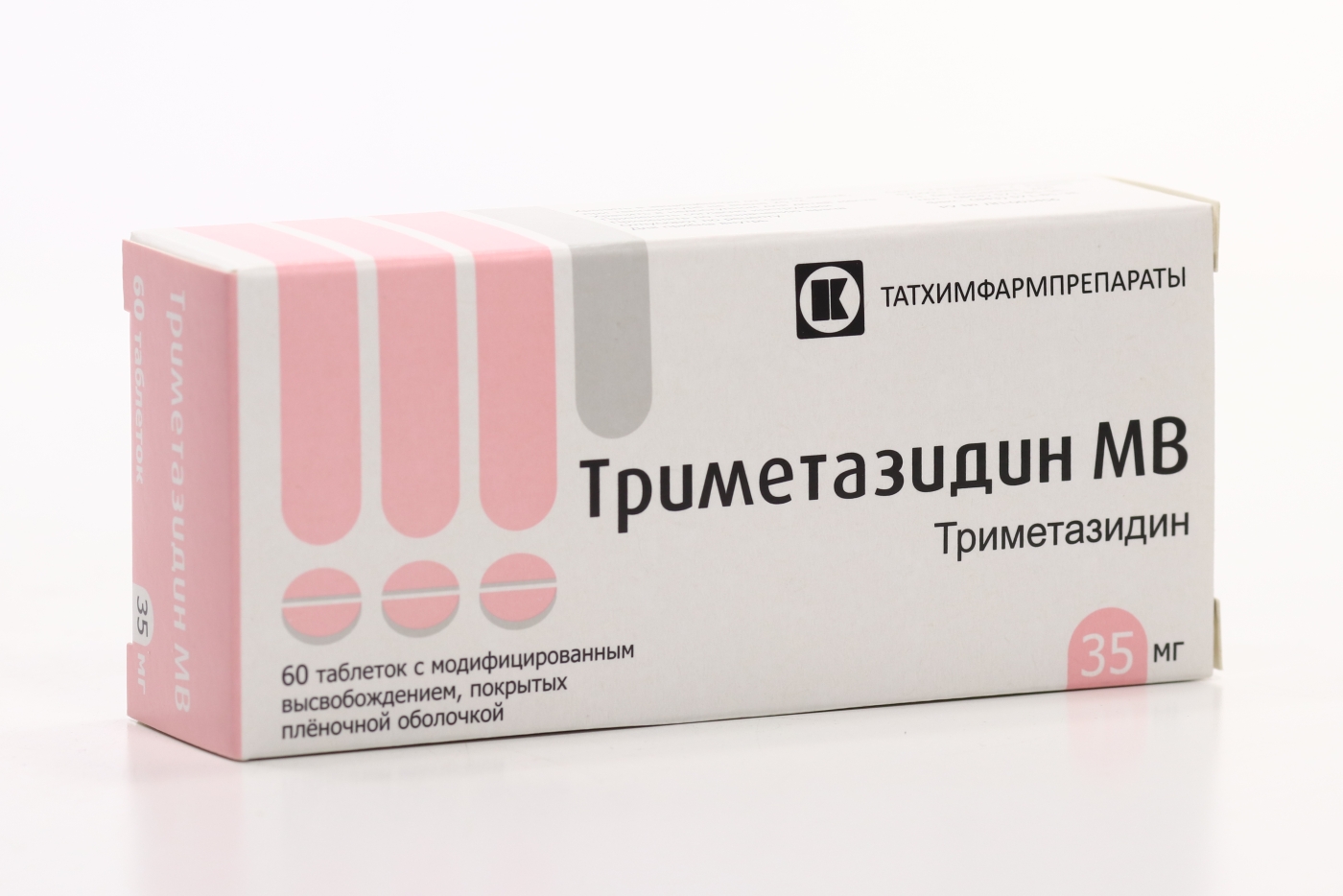 Триметазидин МВ 35 мг, 60 шт, таблетки с модифицированным ...