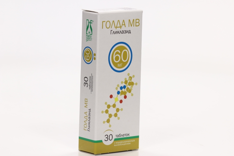 Голда МВ 60 мг, 30 шт, таблетки с модифицированным высвобождением .