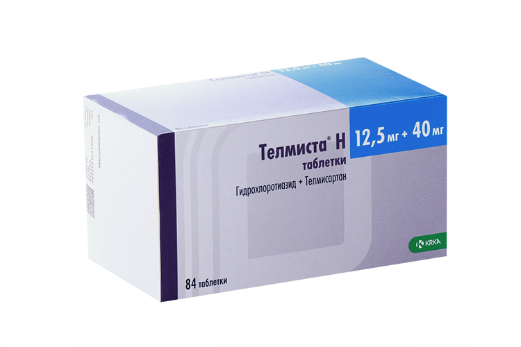 Телмиста Н 12.5 мг+40 мг, 84 шт, таблетки – купить по цене 821 руб. в ...