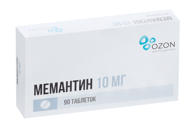 Мемантин 10 мг, 90 шт, таблетки покрытые пленочной оболочкой – купить ...