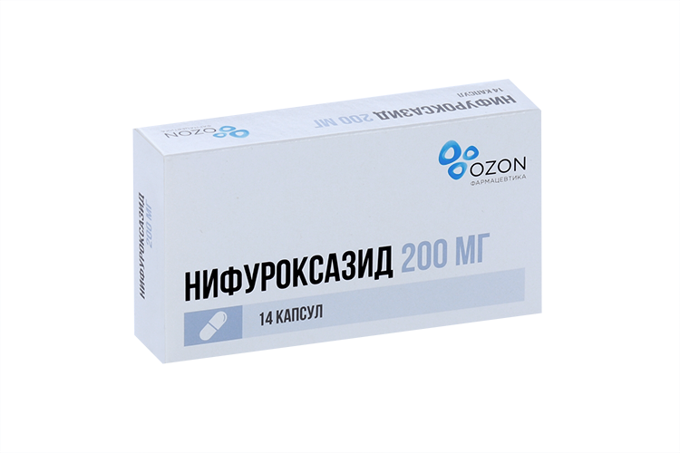 Нифуроксазид 200 мг, 14 шт, капсулы