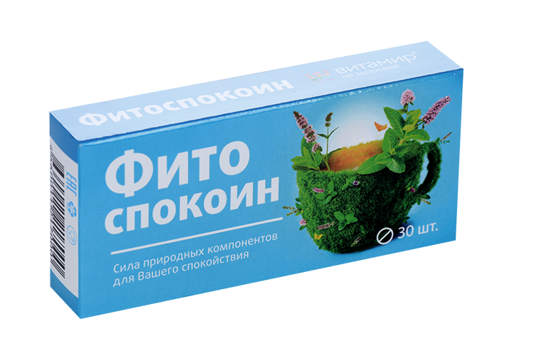 Фитоспокоин, 30 шт, таблетки покрытые оболочкой Витамир