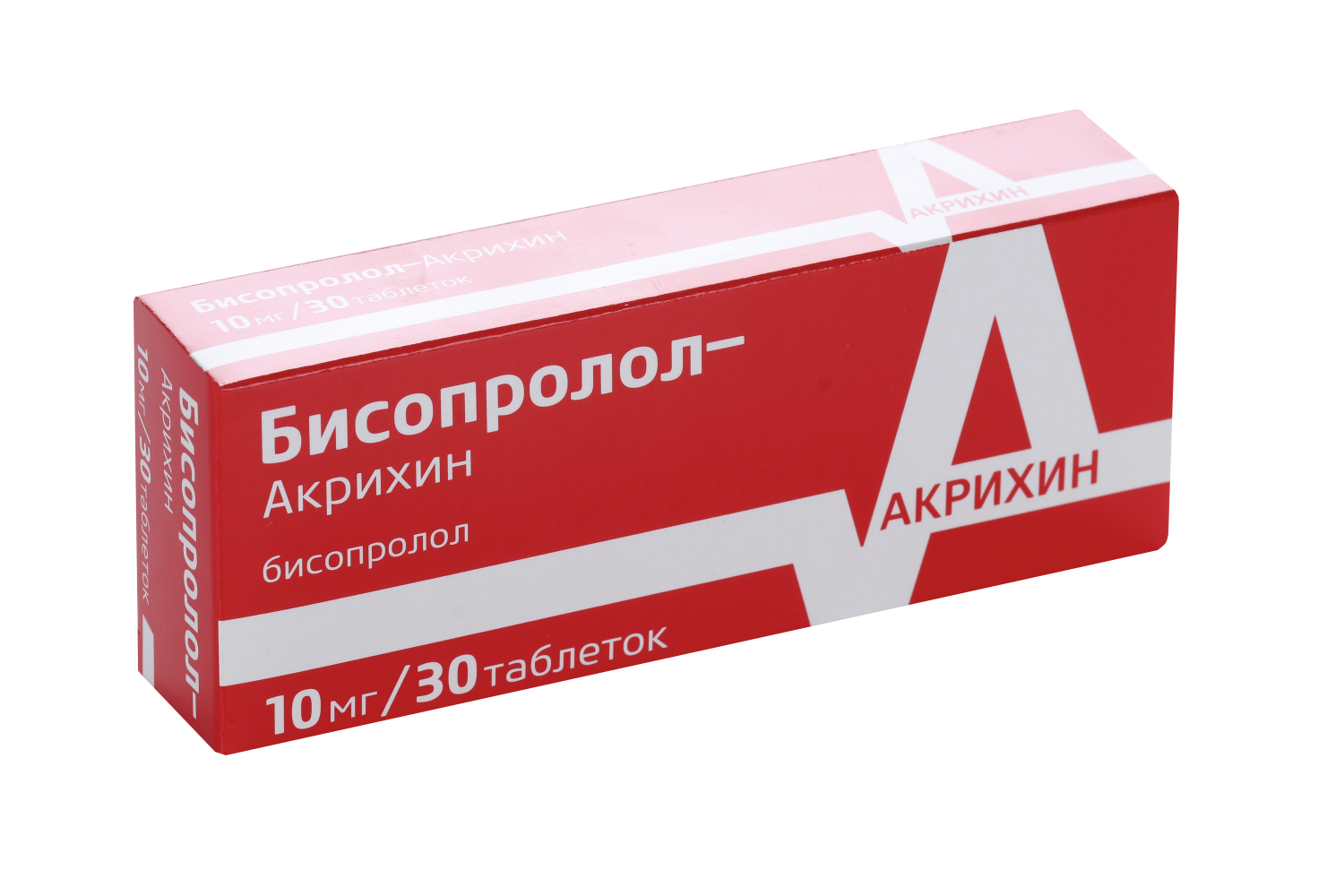 Бисопролол-Акрихин 10 мг, 30 шт, таблетки покрытые пленочной оболочкой –  купить по цене 148 руб. в интернет-магазине Аптеки Плюс в Красной Горе