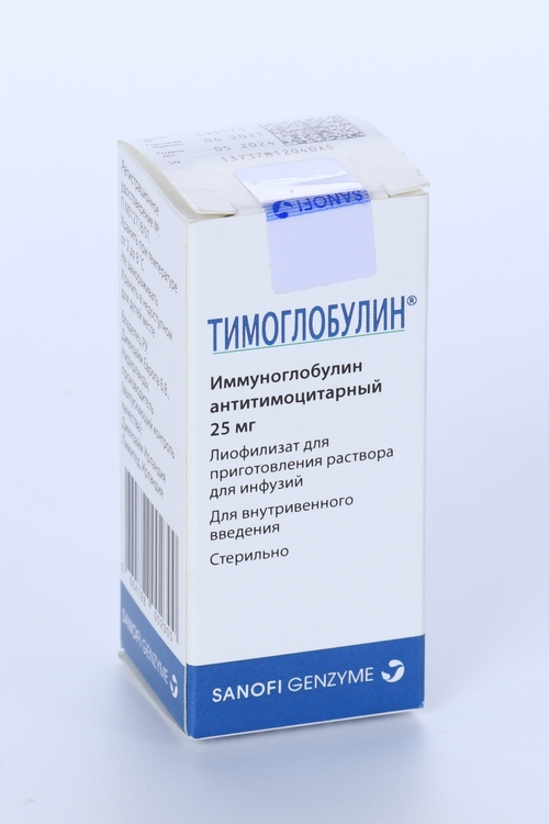 Тимоглобулин, 25 мг, лиофилизат для приготовления раствора для инфузий .