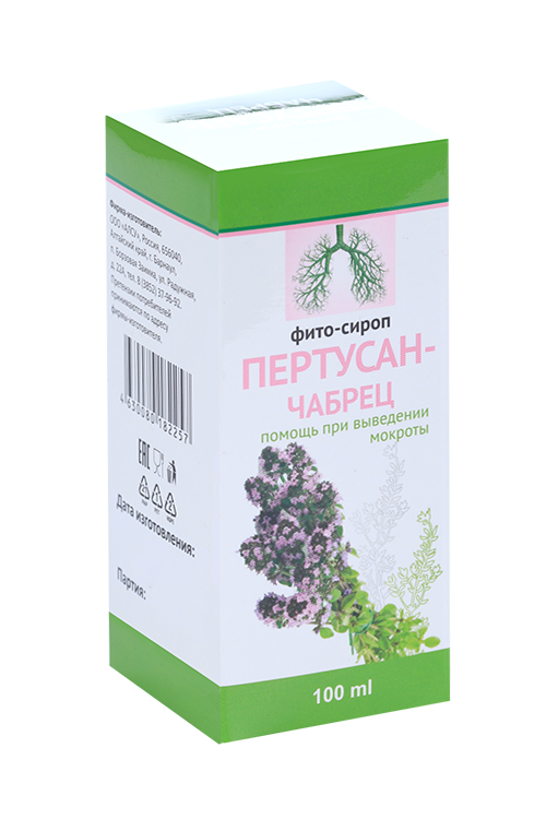 Пертусан-Чабрец, 100 мл, фито-сироп