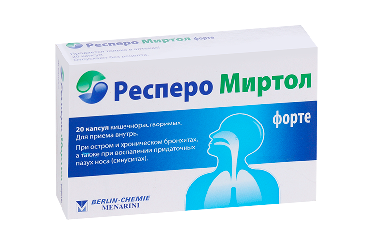Респеро Миртол форте 300 мг, 20 шт, капсулы – купить по цене 571 руб. в ...