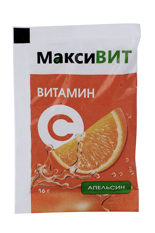 Аскорбиновая кислота Витамин С Максивит, 16 г, порошок со вкусом апельсина