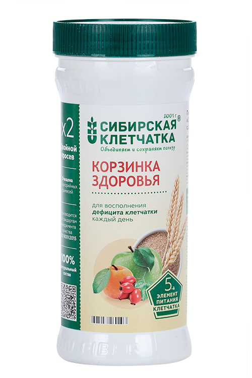Клетчатка Сибирская Корзина здоровья, 280 г, порошок – купить по цене ...