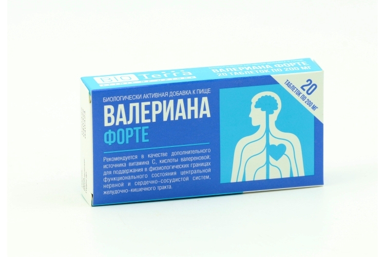 Валериана форте, 200 мг, 20 шт, таблетки – купить по цене 40 руб. в ...