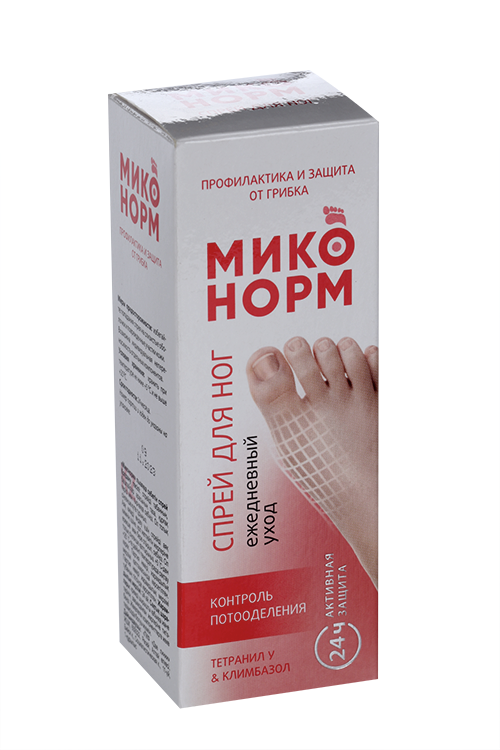 Миконорм спрей д/ног противогрибковый/контроль потоотделения, 100 мл ...